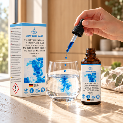 Methylenblau-Lösung 1 % 100 ml mit Pipette, Laborchemikalie